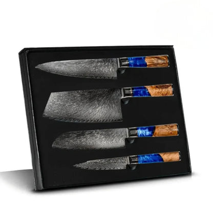 Aoki Damascus Knife Set