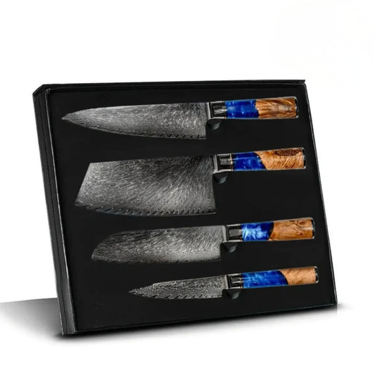 Aoki Damascus Knife Set