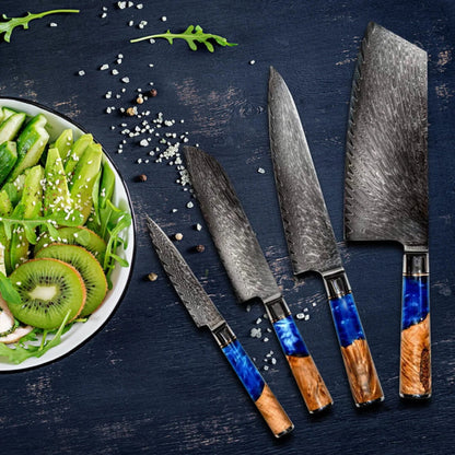 Aoki Damascus Knife Set