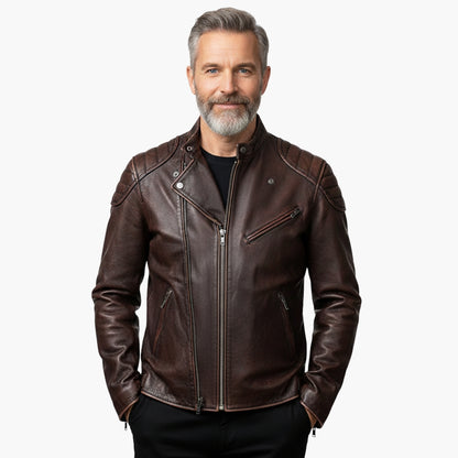 StreetKnight™ – Vintage Genuine Leather Jacket