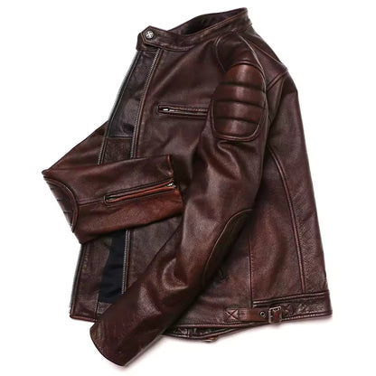 StreetKnight™ – Vintage Genuine Leather Jacket