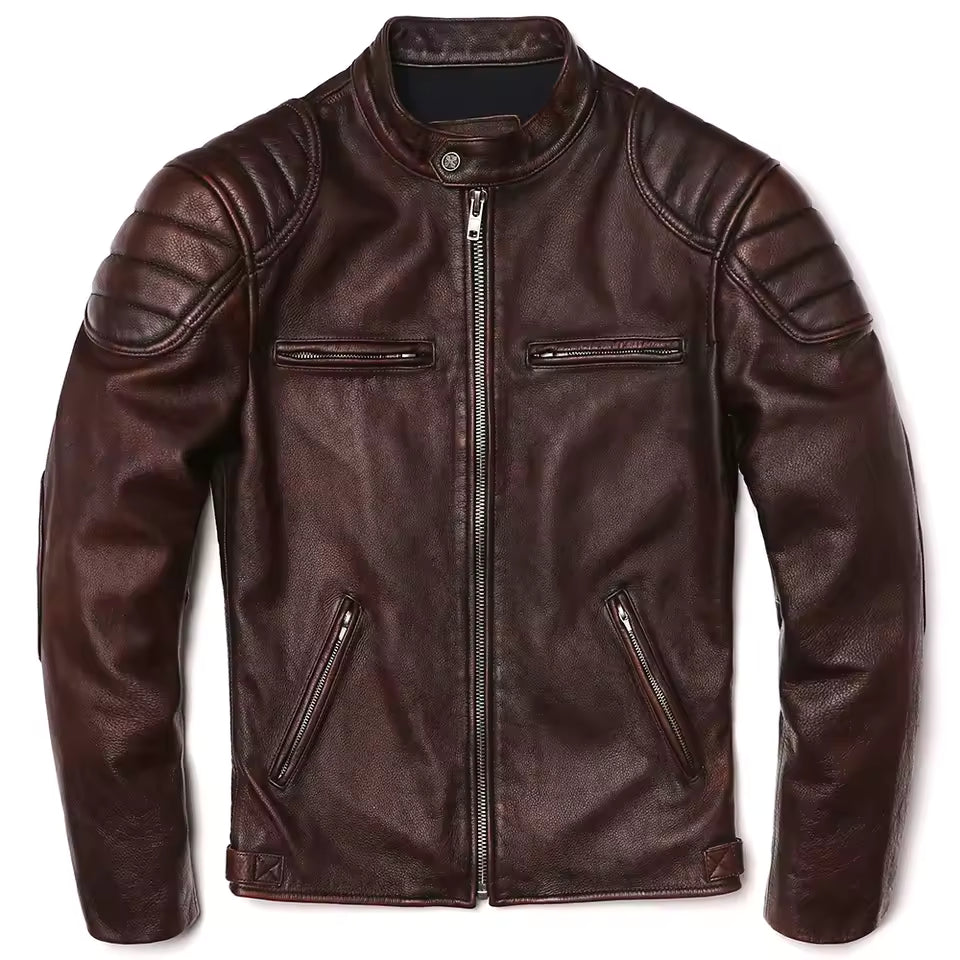 StreetKnight™ – Vintage Genuine Leather Jacket