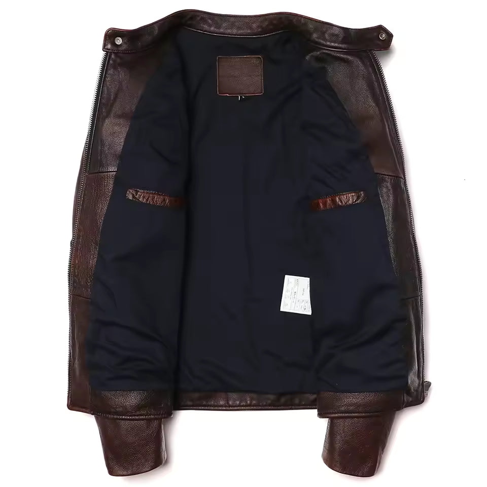 StreetKnight™ – Vintage Genuine Leather Jacket